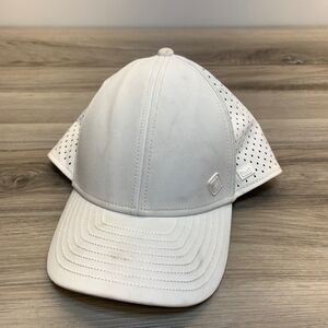 Melin Hat Cap Mens 56CM White A-Game Hydro Floating Outdoor Run Adjustable Snap